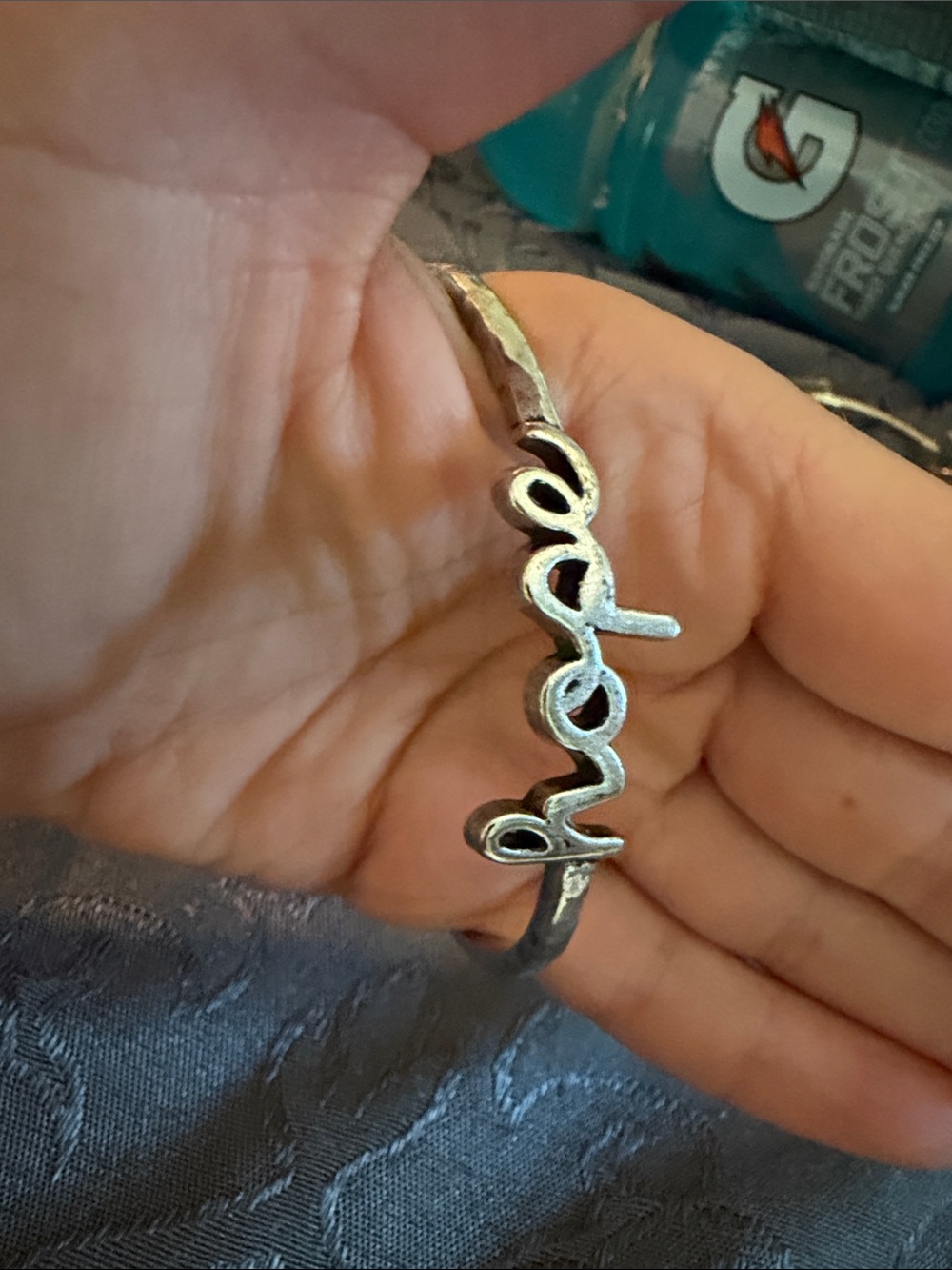 Silver ~ hope ~ Bangle - Bracelet